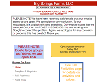 Tablet Screenshot of bigspringsfarms.com